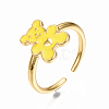 Brass Enamel Cuff Rings RJEW-N035-020-NF-4