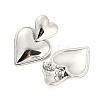 Non-Tarnish 304 Stainless Steel Double Heart Dangle Stud Earrings for Women EJEW-D076-01A-P-2