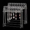 Transparent Acrylic Earring Display Stands EDIS-WH0029-12-1