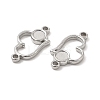 Non-Tarnish 304 Stainless Steel Cabochon Connector Settings LS-STAS-B032-11P-3