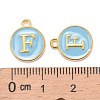 Golden Plated Alloy Enamel Charms ENAM-S118-04F-3