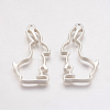 Matte Style Alloy Rabbit Bunny Open Back Bezel Pendants PALLOY-S047-41B-FF-2