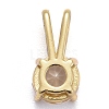 Brass Micro Pave Cubic Zirconia Pendants X-KK-P192-04-G06-2