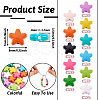44Pcs 11 Colors Spray Painted Alloy Beads FIND-TA0003-02-3