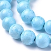 Assembled Synthetic Hemimorphite and Larimar Beads Strands G-D0006-C01-8mm-3