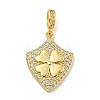 Rack Plating Brass Micro Pave Cubic Zirconia Pendants KK-I718-10G-05-1