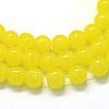 Baking Paint Imitation Jade Glass Round Bead Strands DGLA-Q021-10mm-24-1