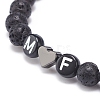 2Pcs Natural Lava Rock Stretch Bracelets Set BJEW-JB08673-01-6