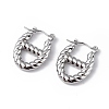 Non-Tarnish 304 Stainless Steel Oval Hoop Earrings for Women EJEW-I284-20P-1