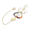 Chakra Gemstone Beads Pendant Decorations HJEW-JM01152-04-5