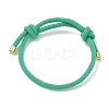 Adjustable Nylon Round Milan Cord Slider Bracelet Making FB-H001-01G-11-1