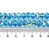 AB Color Plated Transparent Electroplate Beads Strands X-EGLA-H104-06H-4