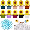 Sunflower Silicone Knitting Needle Point Protectors DIY-SC0024-02-1