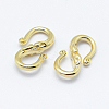 Brass S-Hook Clasps KK-F727-10G-NF-2