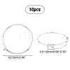 10Pcs 304 Stainless Steel Expandable Bangle for Girl Women BJEW-DC0001-03-4
