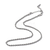 Non-Tarnish 304 Stainless Steel Rope Chain Necklace for Men Women NJEW-K245-023D-1