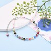 Handmade Millefiori Glass Beads Anklets AJEW-AN00341-01-4