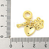 Rack Plating Brass Micro Pave Cubic Zirconia European Dangle Charms KK-P270-02C-G-3