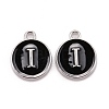 Platinum Plated Alloy Charms X-ENAM-S118-02I-P-1