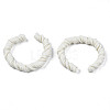 Polymer Clay Twist Rope Open Ring CLAY-N010-031-01-4