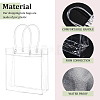 Valentine's Day Rectangle Transparent PVC Storage Bags with Handle ABAG-WH0038-38-4