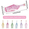 Gorgecraft 30Pcs 6 Colors Transparent Resin Bottle Cabochons CRES-GF0001-04-2