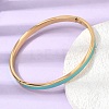 304 Stainless Steel Enamel Hinged Cuff Bangles for Women SA-CBAC920-15G-01C-2