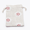 Polycotton(Polyester Cotton) Packing Pouches Drawstring Bags LS-ABAG-T006-A18-2