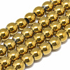 Electroplate Non-magnetic Synthetic Hematite Beads Strands X-G-T061-49B-1