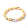 Handmade Polymer Clay Beads  Stretch Bracelets BJEW-JB06562-02-1