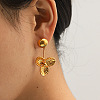 304 Stainless Steel Stud Dangle Earrings for Women WG18C3B-03-2
