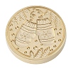 Christmas Series Wax Seal Brass Stamp Head LS-AJEW-M037-01G-13-2