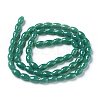 Opaque Solid Color Glass Beads Strands GLAA-E409-03K-2