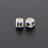 Opaque White Acrylic Beads MACR-Q242-010N-2
