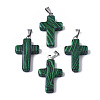 Synthetic Malachite Pendants G-J354-01A-1