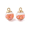 Glass Round Pendants GLAA-P063-01G-11-1