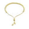 Rack Plating Brass Round Bead Slider Bracelets for Women BJEW-M232-01G-A-2
