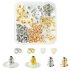 142Pcs 8 Style Brass & Silicone Earring Nuts KK-YW0001-44-1