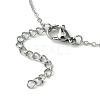 Alloy Interflocking Heart Link Bracelet with Brass Cable Chains BJEW-JB09798-4