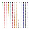 Yilisi 95Pcs 19 Colors Iron Ball Chains with Connectors CH-YS0001-01-1