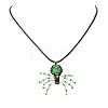 Braided Glass Seed Bead Spider Pendant Necklaces NJEW-MZ00036-03-1