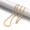 304 Stainless Steel Lumachina Chain Necklaces NJEW-F195-03A-G-2