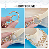   2set ABS Plastic Pearl Beaded Double-strand Shoe Charms Chains DIY-PH0007-07-7