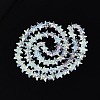 Electroplate Transparent Glass Beads Strands EGLA-Q136-01A-01-2