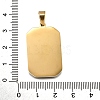 Tarot 304 Stainless Steel Enamel Pendants STAS-M119-09R-G-2