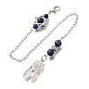 Round Natural Lapis Lazuli Dowsing Pendulums G-M447-07P-08-1