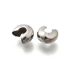 304 Stainless Steel Crimp Beads Covers X-STAS-P239-34P-05-2
