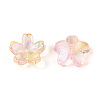 Baking Paint Transparent Glass Bead Caps DGLA-N014-06B-06-2