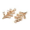 Brass Micro Pave Cubic Zirconia Pendants KK-F901-01F-G-2