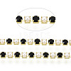 Brass Rhinestone Strass Chains CHC-N017-001A-A15-3